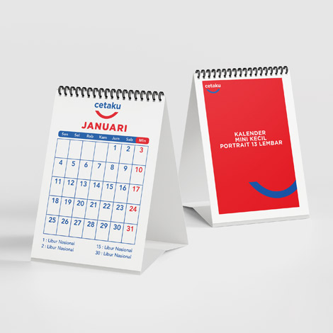 Kalender Mini Kecil Ekonomis Inkjet Uk. 7 x 10 Cm 24 Hlm